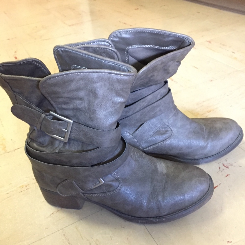 Short Gray Boots